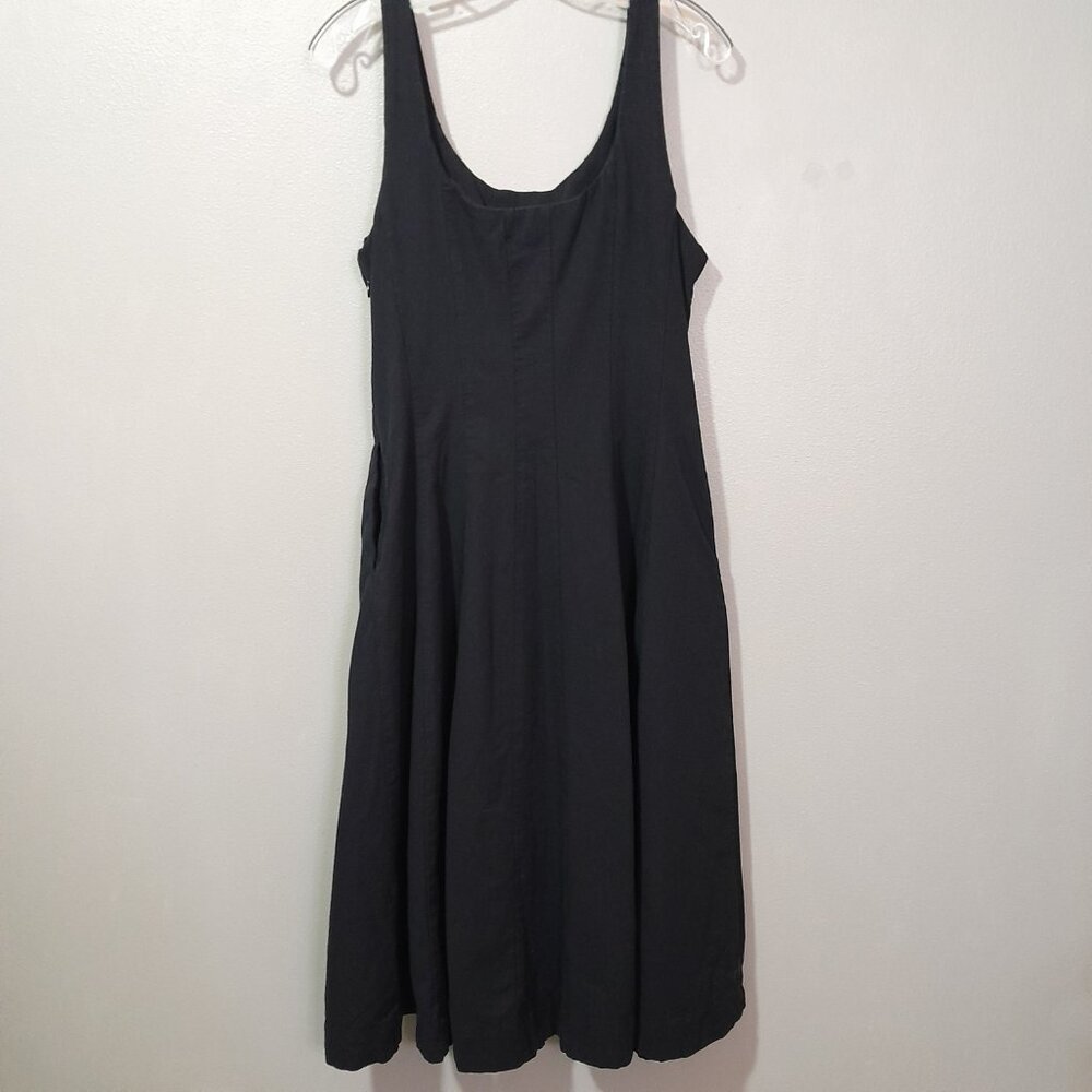 A New Day Black Fit & Flare Cotton Blend Dress Size 12 - Picture 4 of 9